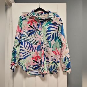 LOFT tropical button up top 🌺